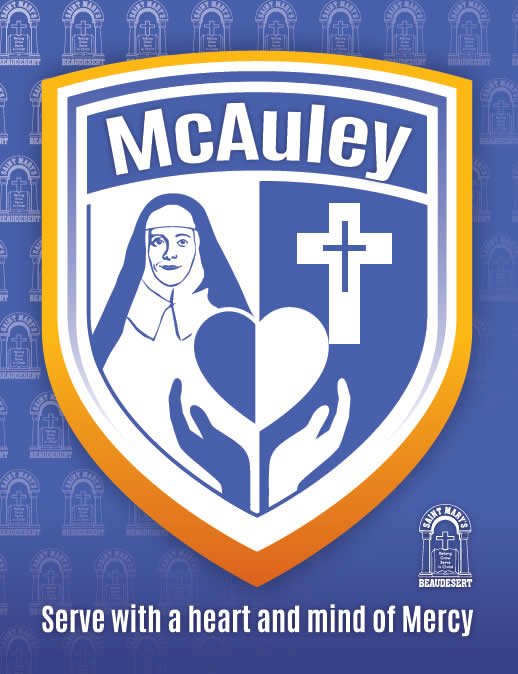 McAuley house crest representing Mercy values of compassion, care and service within the school community
